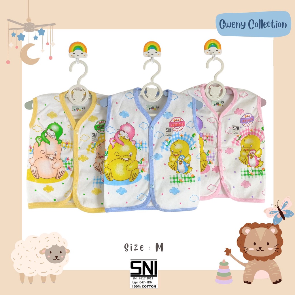 BAJU ATASAN BAYI SINGLET/YKS TANPA LENGAN BAJU / BAJU ANAK MURAH (DKTP)