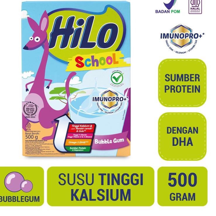 

➮ HiLo School Bubble Gum 500 gram - Susu Tinggi Kalsium Lebih Rendah Lemak ۩