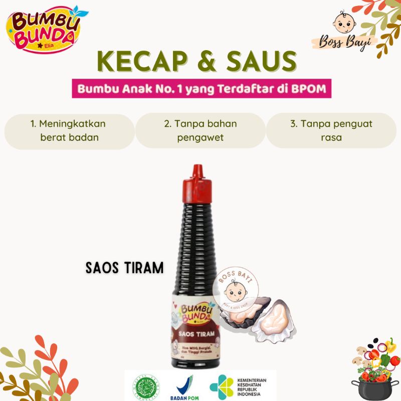 BUMBU BUNDA by Elia - Aneka Kecap &amp; Saus |Kecap Manis Organik|Minyak Wijen|Kecap Asin|Kecap Ikan|Saus Teriyaki|Saos Tiram