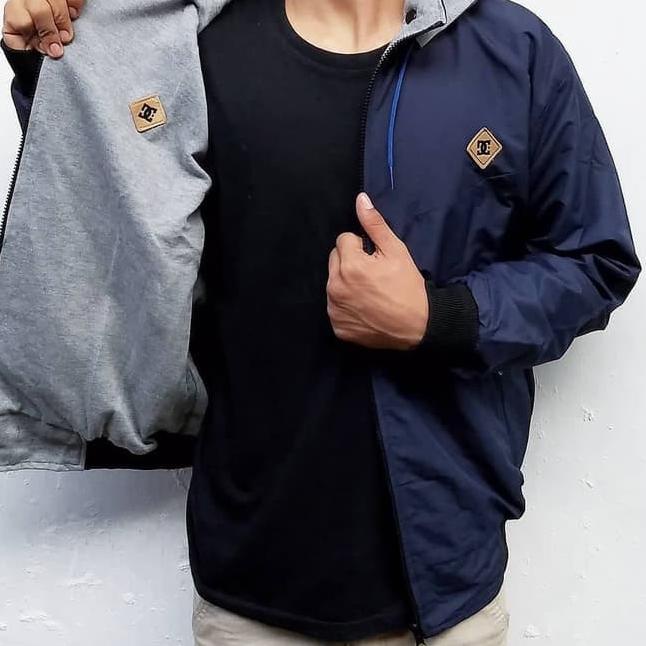 ✯ Jaket Parasut Bolak Balik / Jaket Anti Air / Jaket Pria Bolak Balik ➨