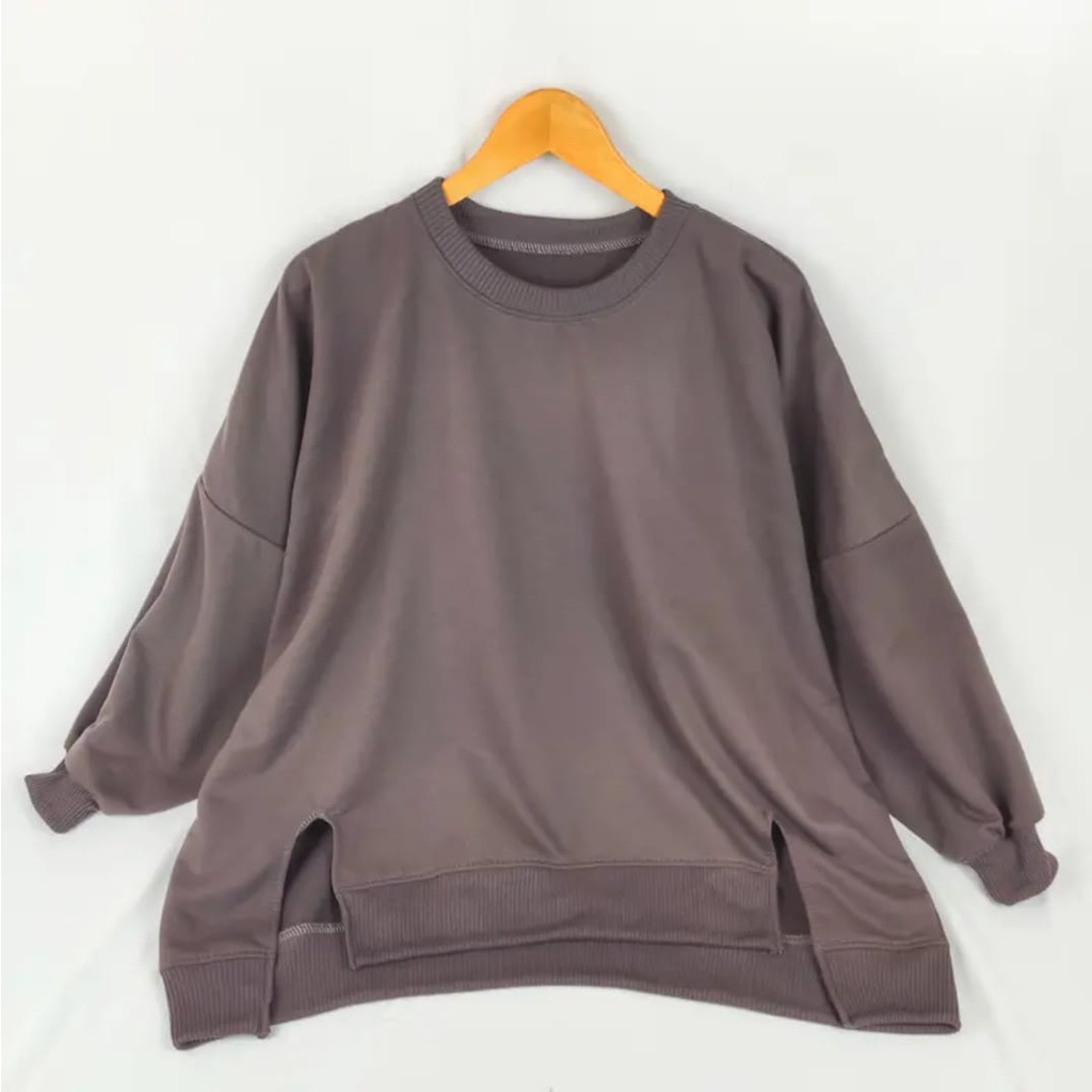 SWEATER OVERSIZE XXXL SWEATER BELAH PINGGIR OVERSIZE CREWNECK | Sweater 3XL Oversize Jumbo