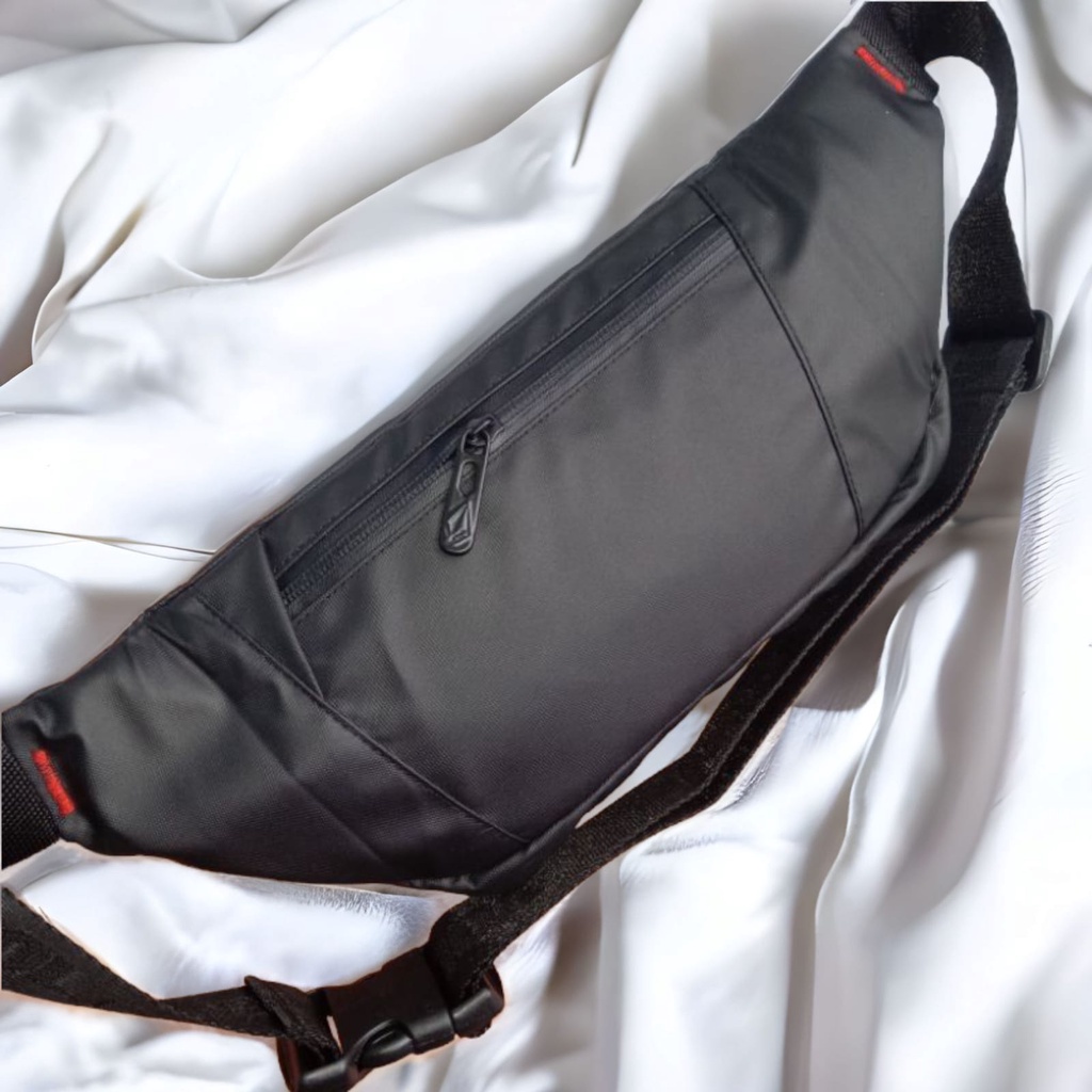 Tas Selempang Pria Arctic Tas Slempang Waterproof Pria Wanita Waistbag Anti Air Keren Trendy-Hitam