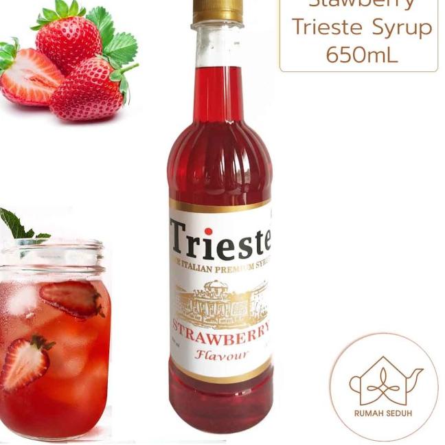 

✭ 650mL Sirup Strawberry merk Trieste - Sirup Stroberi ✳