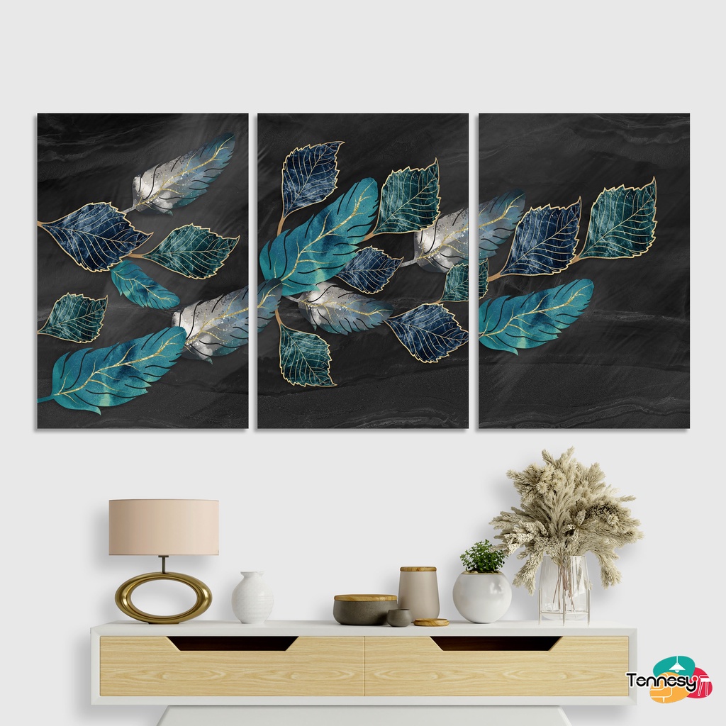 TENNESY Hiasan Dinding Aesthetic Abstract Bulu 20x30cm Dekorasi Dinding Kamar Tidur Pajangan Kayu Poster Dekorasi Rumah