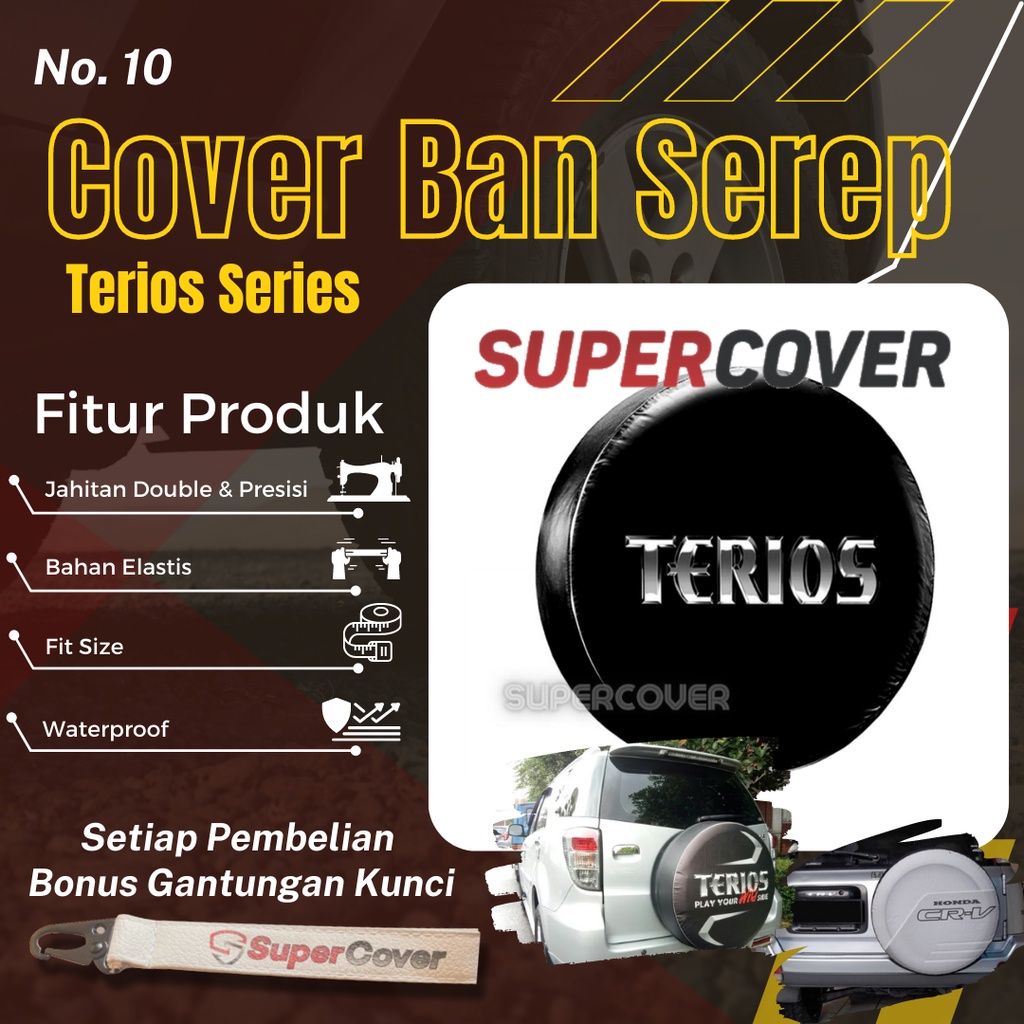 Sarung Ban Serep Daihatsu Terios Cover Ban Serep Kulit Sintetis Daihatsu Terios 10 Penutup Pelindung