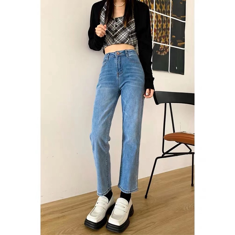 ✅COD NEW HW SKINNY JEANS  BIRU/ HIGH WAIST CELANA JEANS PREMIUM BOYFRIEND