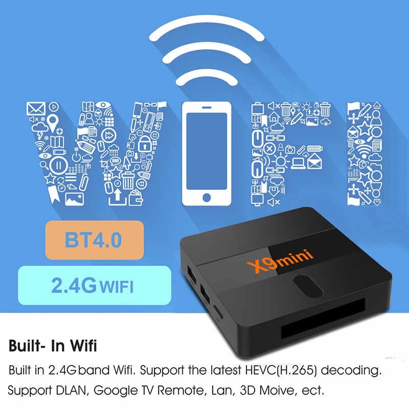 X9 MINI - Android Smart TV Box 4K UHD - RAM 2GB ROM 16GB