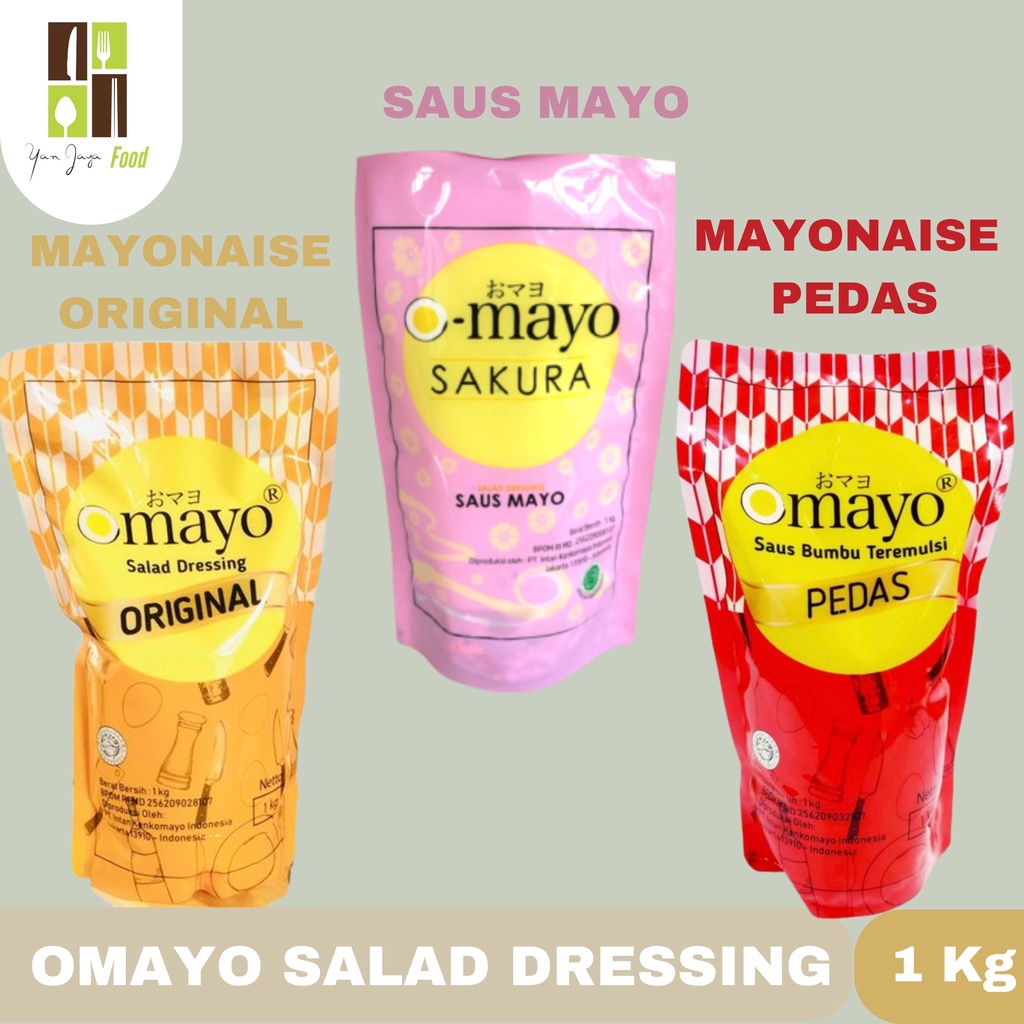 Omayo Mayonaise Original/Mayonaise Pedas/Saus Mayo Sakura 1kg