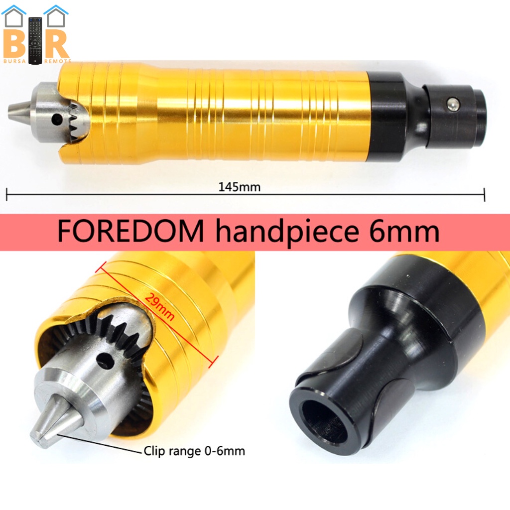 Mesin Kepala Bor Elektrik Tunner Porting Rotary Angle Grinder Handpiece Foredom Flexible 6MM