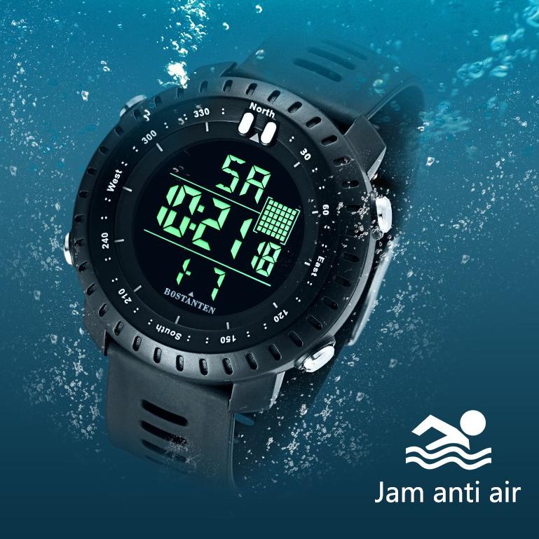 BIG SALE BOSTANTEN Jam Tangan Pria 2082 Jam Tangan Digital Tahan Air