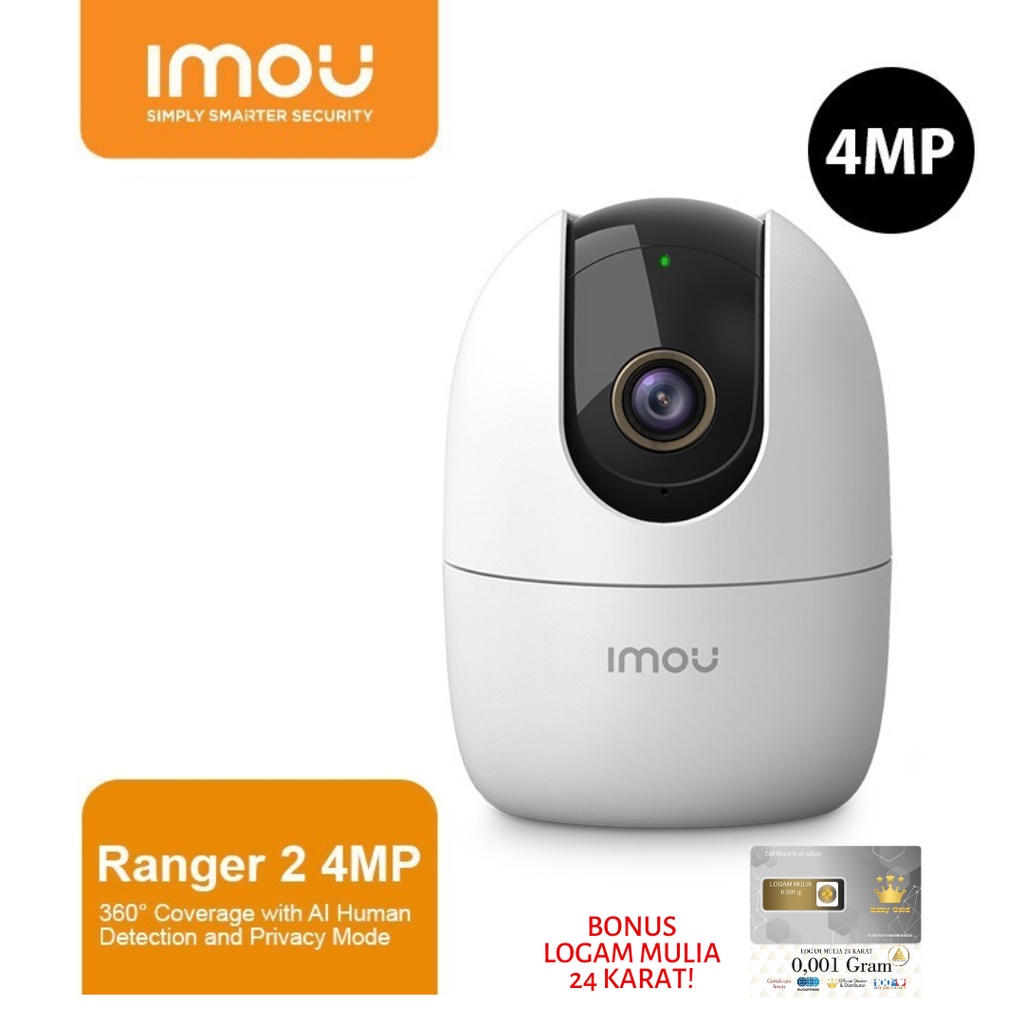 Imou Ranger 2 Smart Tracking IP Camera CCTV Wi-Fi Indoor H.265 4MP QHD