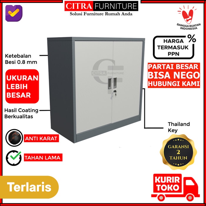 

Terlaris Lemari Arsip Besi 2 Pintu Buka Swing PendekLemari Kantor Dokumen File