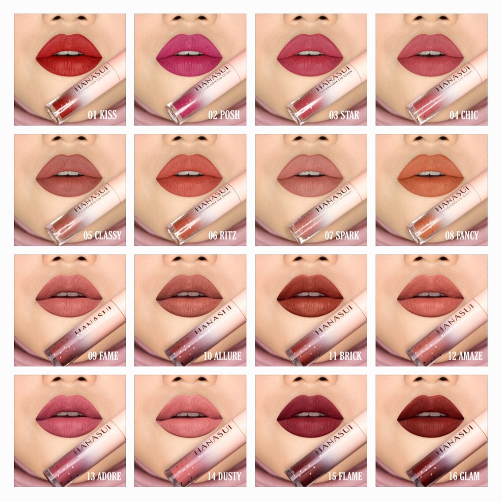 HANASUI MATTEDORABLE LIP CREAM - LIP CREAM MURAH