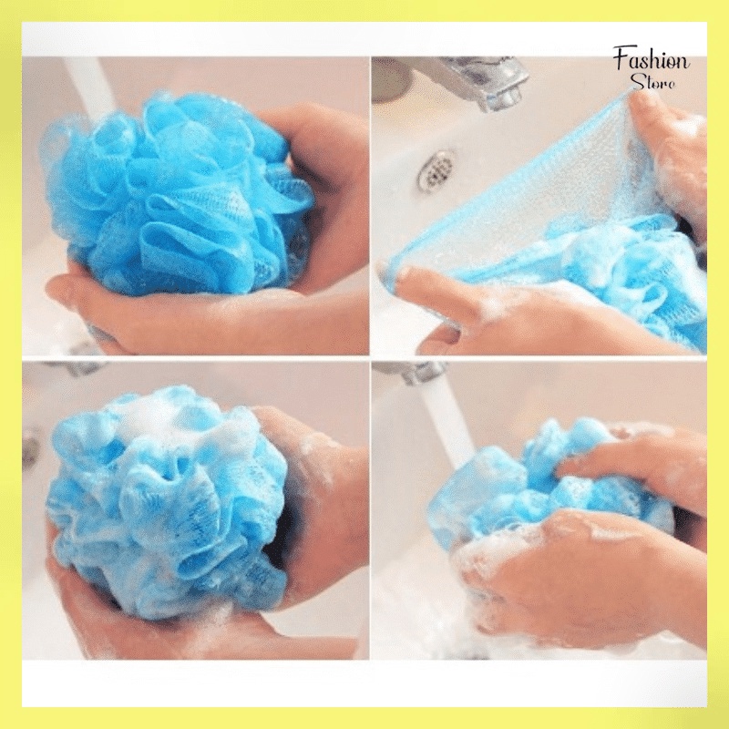 FS-SPONS MANDI JARING GOSOK BADAN / SHOWER PUFF / SPONGE JARING KECIL