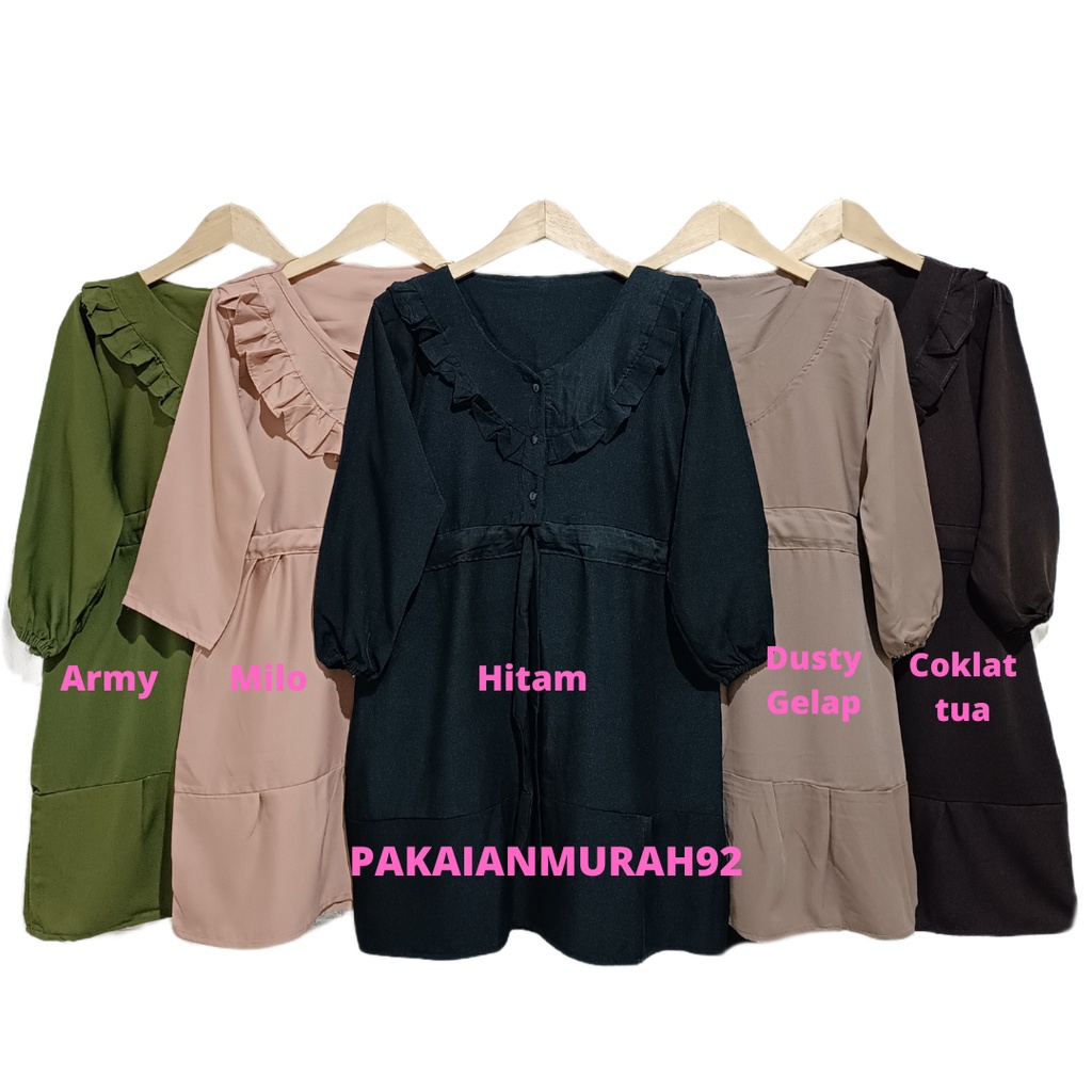 TUNIK RENDA //TUNIK KANCING //TUNIK PINGGANG SERUT //TUNIK WANITA POLOS