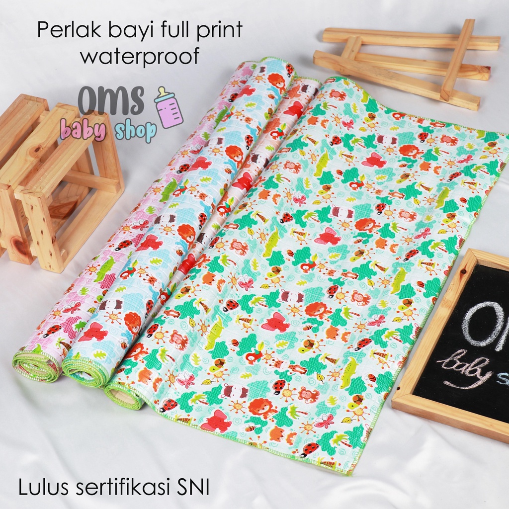 OMS Babyshop - Perlak Bayi Waterproof motif Karakter Fullprint / Perlak Bayi Karakter Premium Quality Termurah / SUDAH SNI