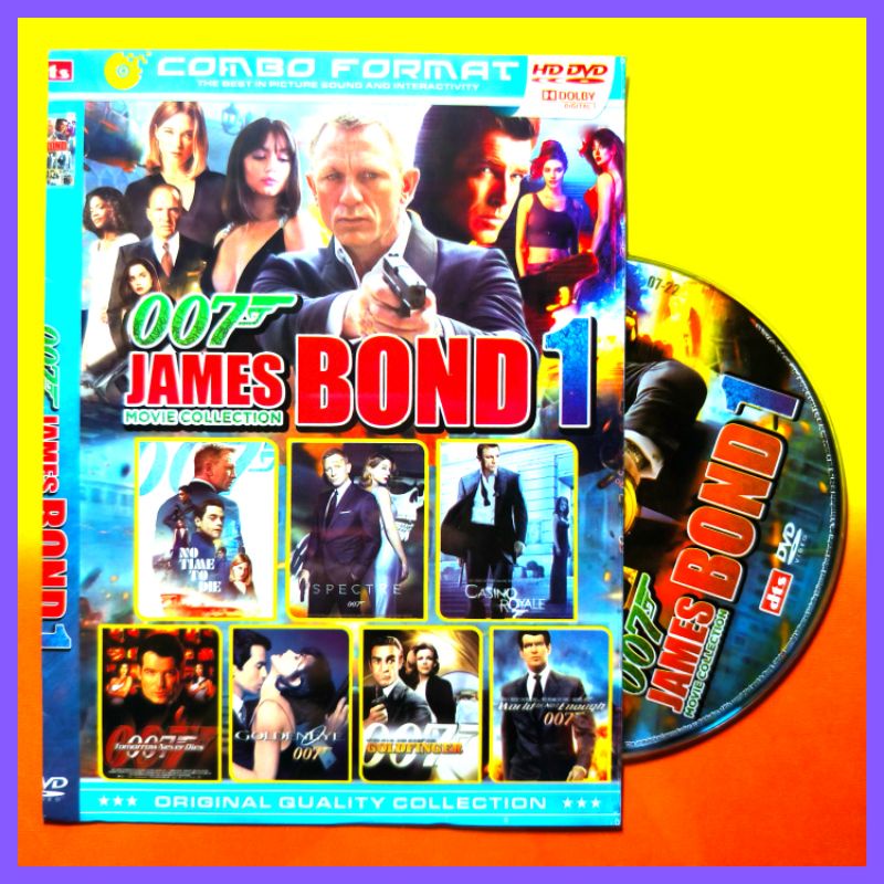 Kaset Film Aksi Koleksi Kumpulan James Bond 007 Volume 1 Terlaris Teks Indonesia.