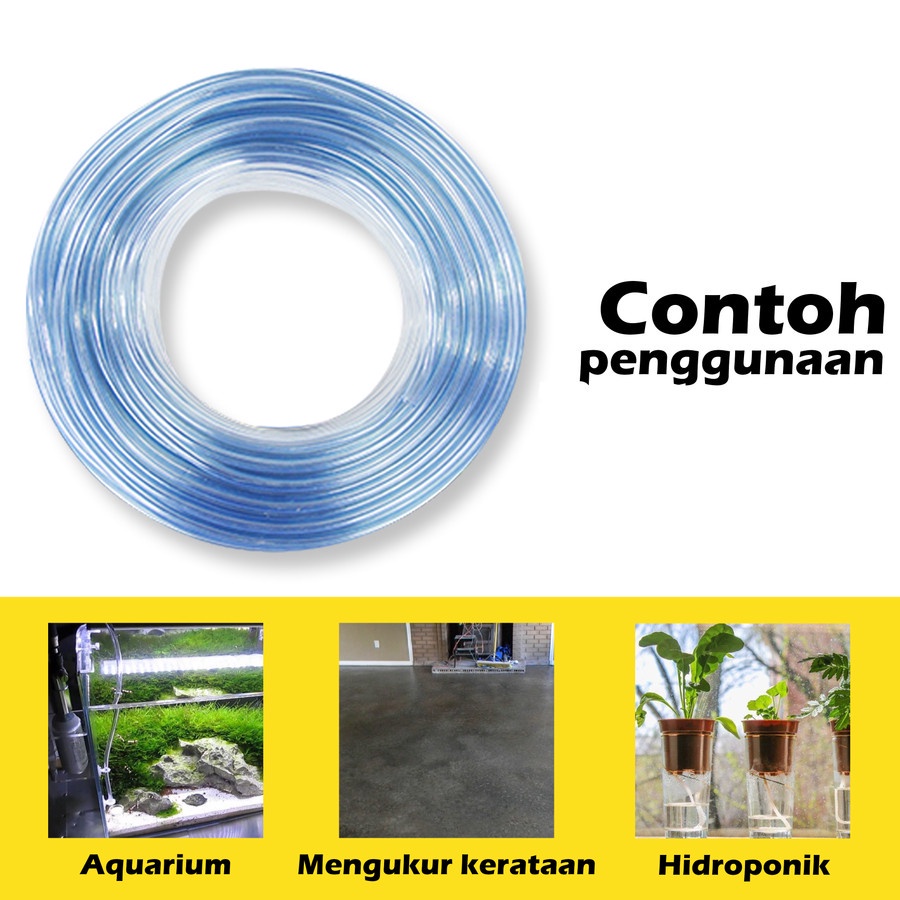 TERMURAH SELANG AIR AQUARIUM SELANG TUKANG TIMBANG BANGUNAN 1/4 INCH 50 METER ALAT PERTUKANGAN COD