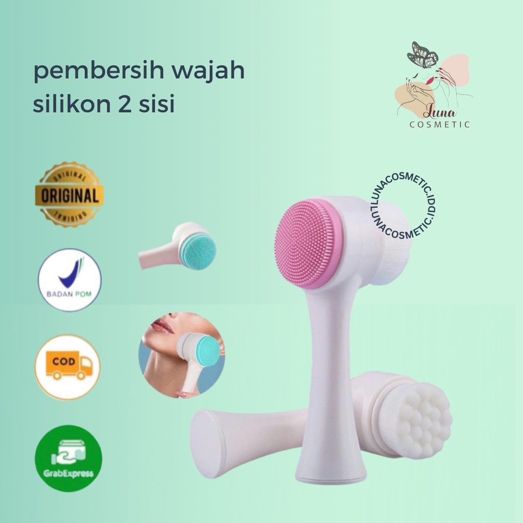 Alat Pembersih Wajah Silikon 2 sisi / Magic Face Washer 2in1