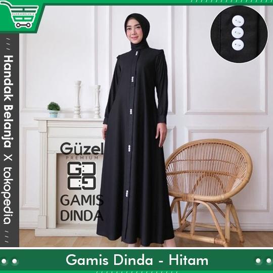 BAJU GAMIS DINDA GUZEL PREMIUM POLOS BAHAN KATUN TOYOBO ORIGINAL GUZEL
