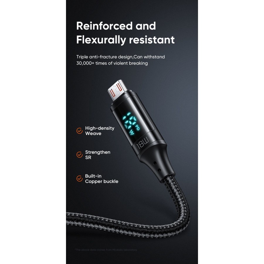 Mcdodo Ca-1070 Kabel Charger Micro Usb Cable Data Fast Charging 3a Sam