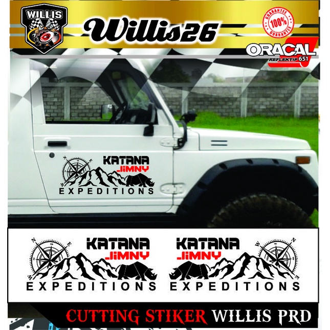 Stiker Mobil Cutting Sticker Body Mobil Suzuki Jimny Katana Expedition