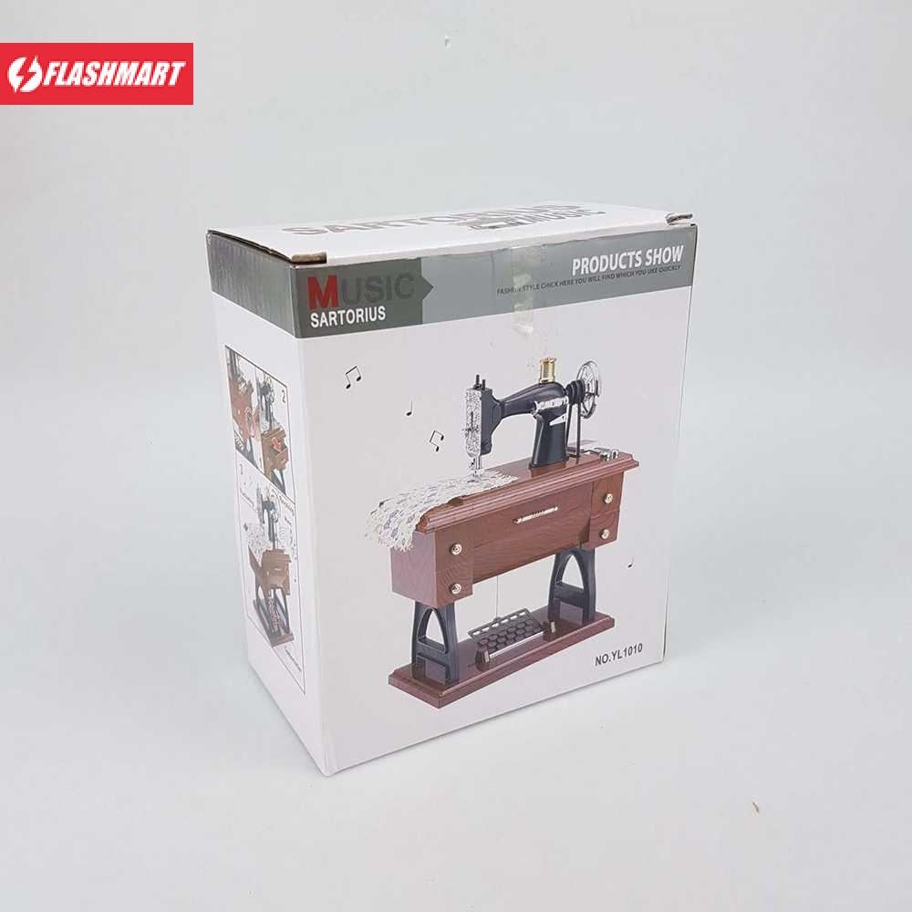 Flashmart Musical Box Kotak Musik Bentuk Miniatur Mesin Jahit - YL1010