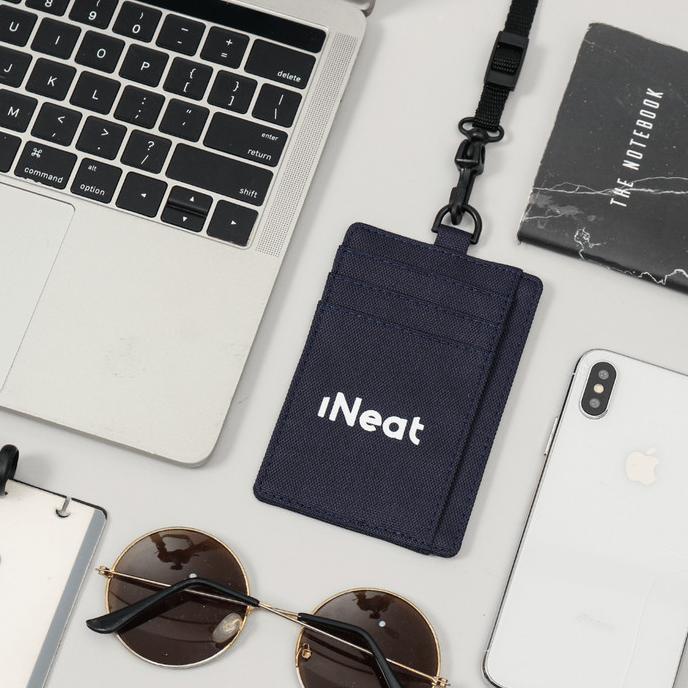 

Terbaru !!! Ineat Card Holder Lanyard Id Card Nametag Wallet Navy