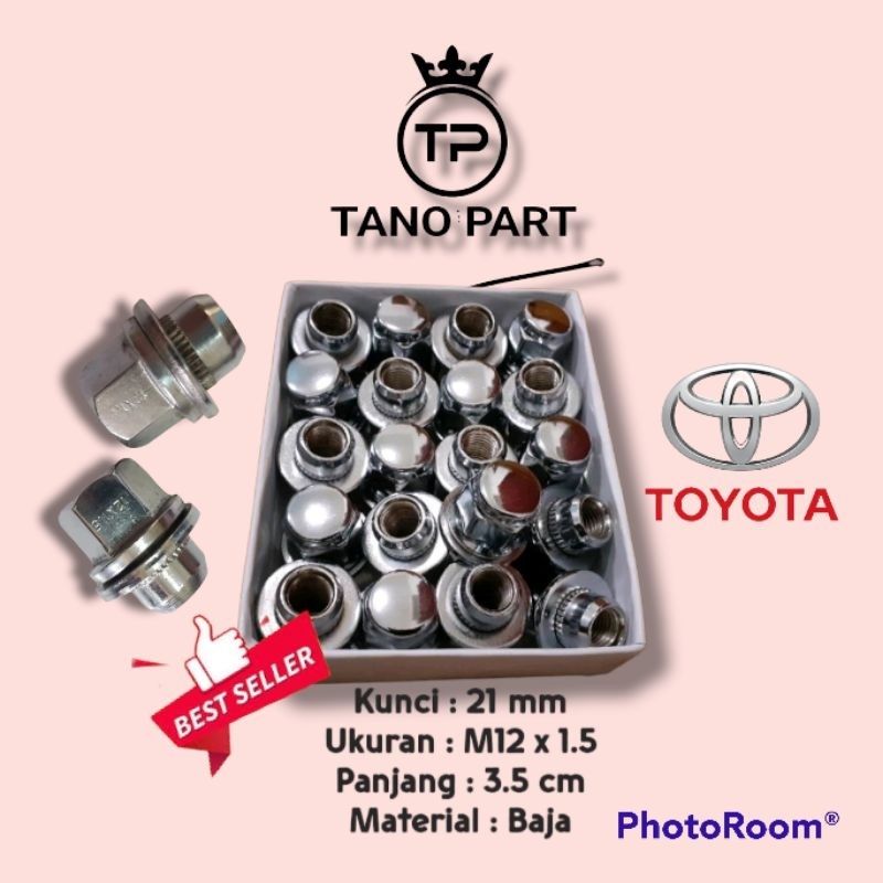 Mur Roda Racing Fujita Baut Lugnut Kuda 1.5 Mobil Toyota Soluna Raize Rush Isi 20pcs Bahan Baja