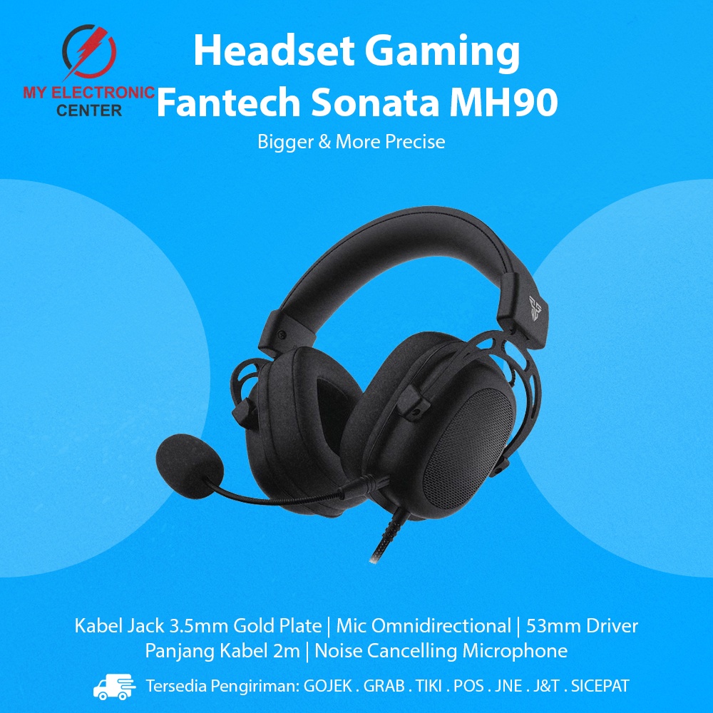 Headset Gaming Fantech Sonata MH90 Headphone Laptop Komputer PC HP