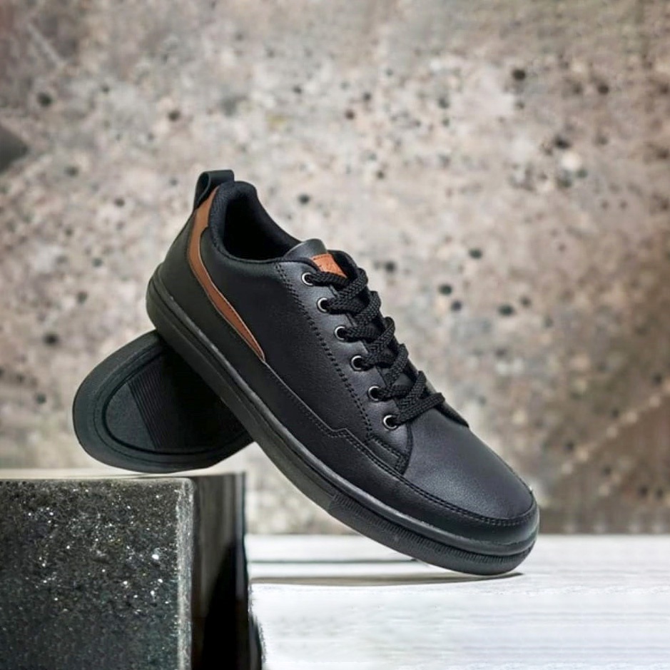 BLACK TIGER X ZAGIB | Sepatu Pria Branded Kulit Asli Sneaker Strap Casual Daily Cowo