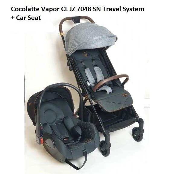 Cocolatte Travel Sistem Stroller Vapor  + Car Seat CL-JZ7048SN (Kereta Dorong Bayi + Dudukan Mobil Bayi)