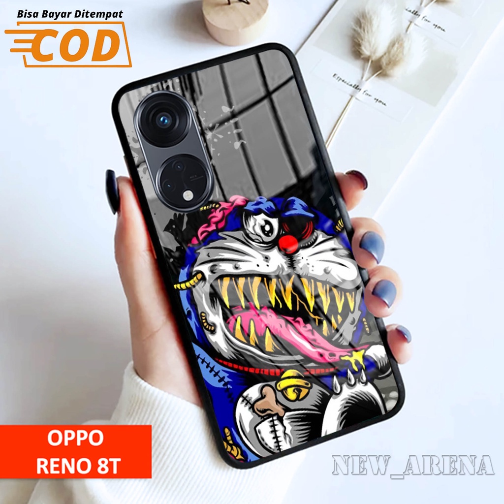 Softcase Glass Kaca RENO8 T [4G]- Case Hp Pelindung Handphone RENO8 T [5G] [ A44].