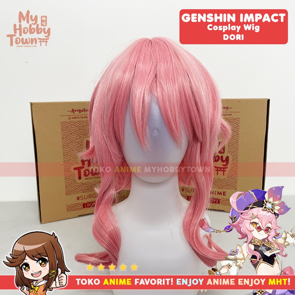 Wig Cosplay Anime Game Genshin Impact : Dori Rambut Palsu