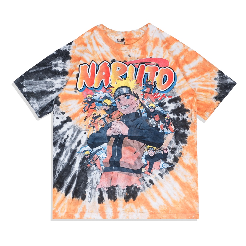 KAOS NARUTO TIE DYE T-SHIRT NARUTO TIE DYE OVERSIZE BAJU NARUTO OVERSIZE
