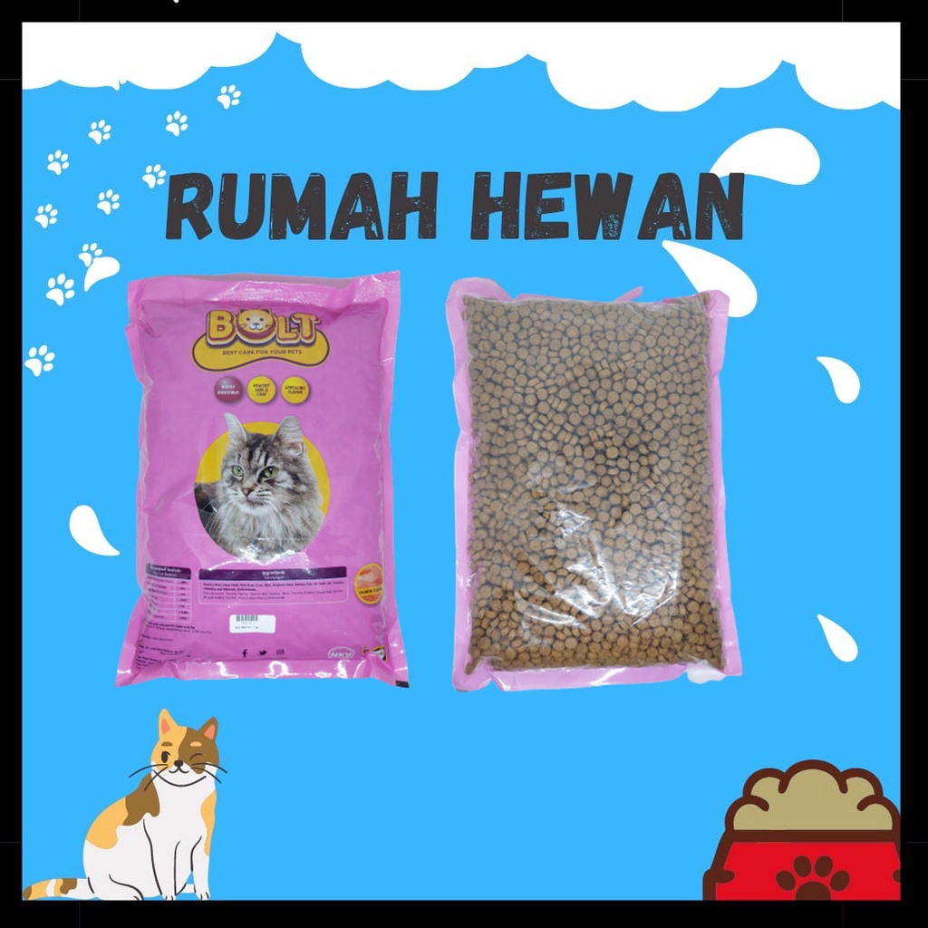 MAKANAN KUCING BOLT TUNA DONAT / IKAN / SALMON 800GR