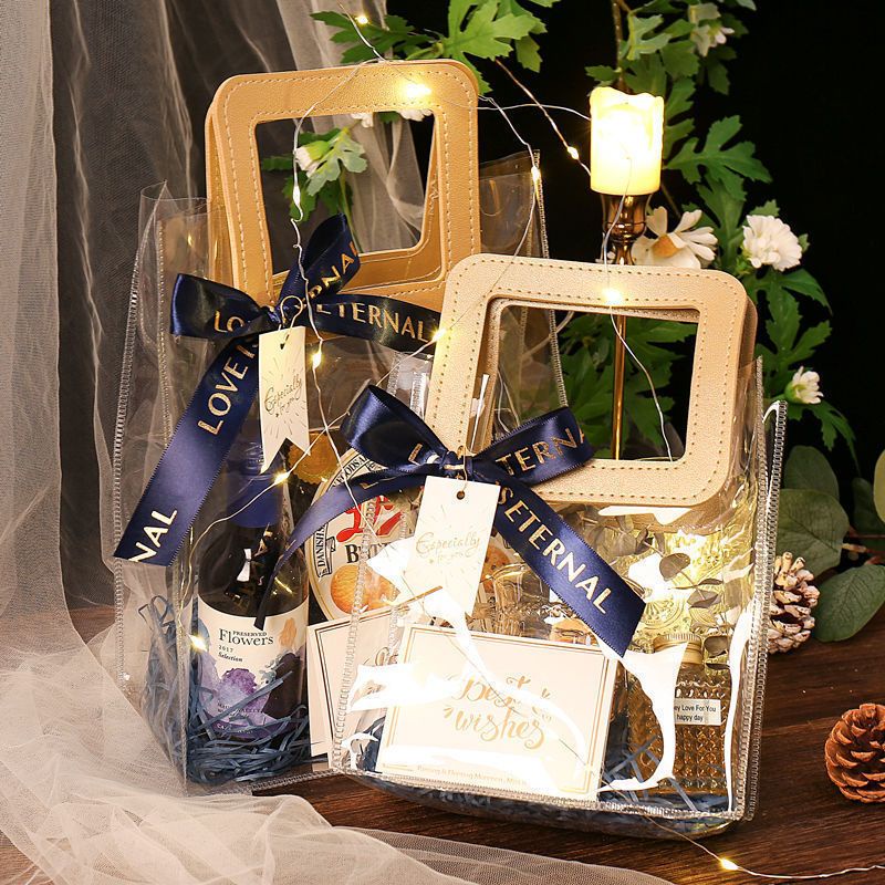 

Clairejpcollect- DISKON!! Goodie Bag Handle Leather Mika PVC Transparan Premium