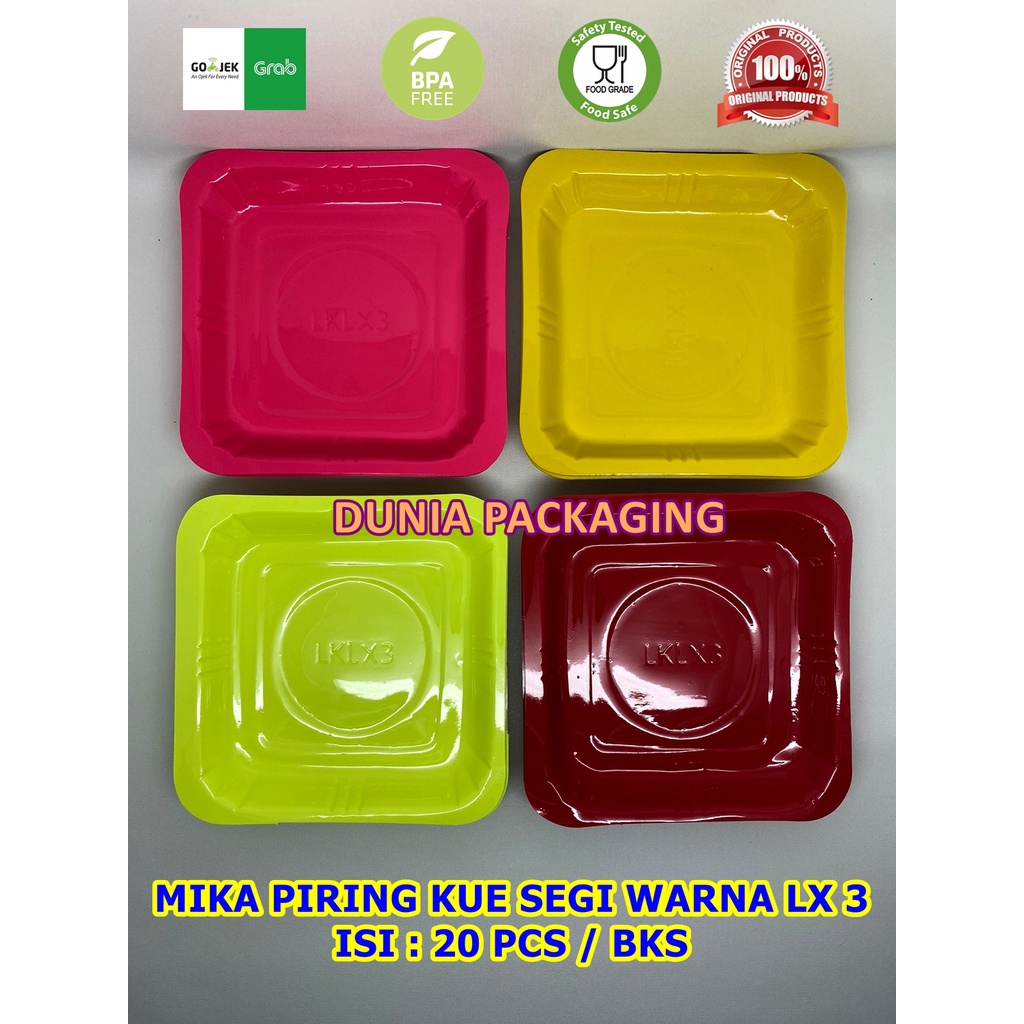 PIRING PLASTIK KECIL KUE isi 20pcs - PIRING MIKA - PESTA LX1 LK MEDAN