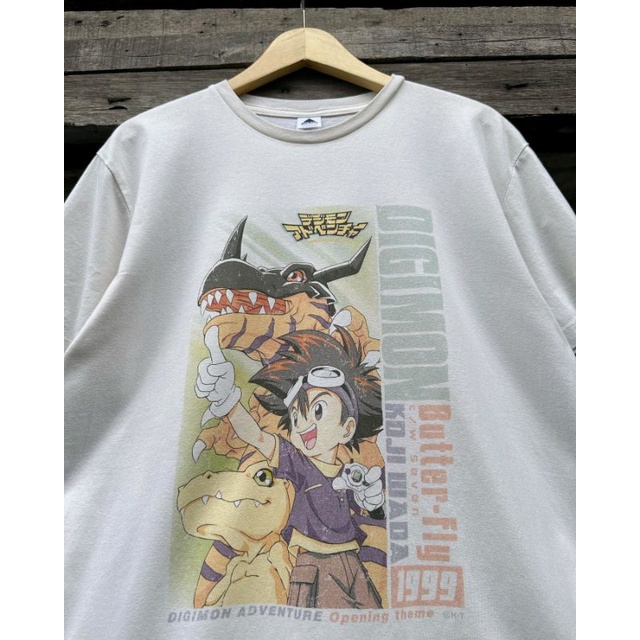 Kaos Anime Digimon Official Tag Second , Thrift , Bekas