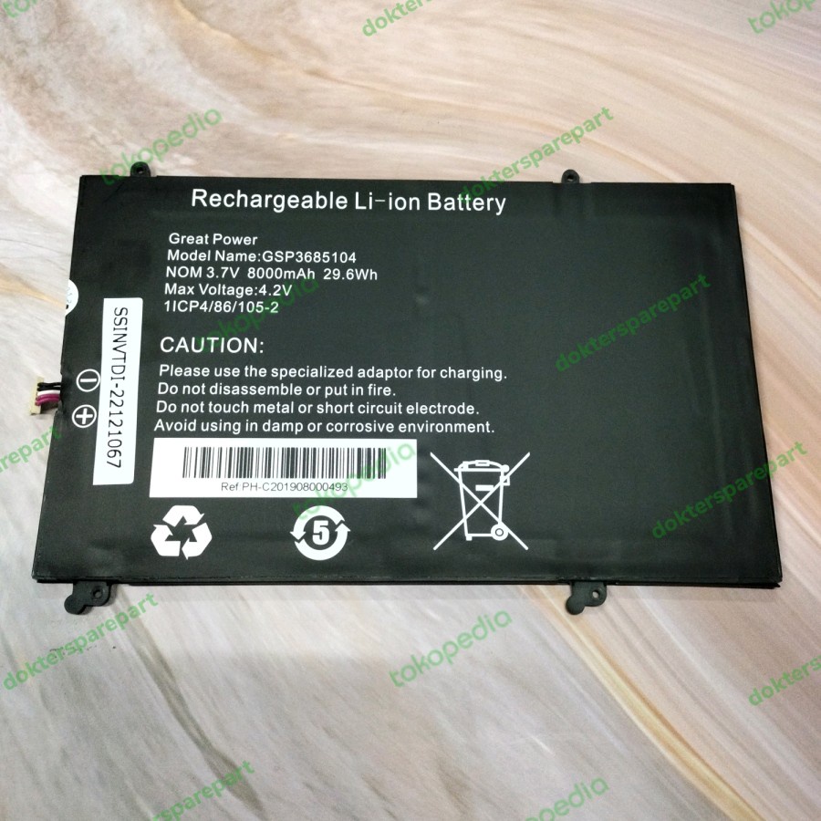 Baterai Axioo Mybook 14 Lite CW14Q1P GSP3685104 NBAX191