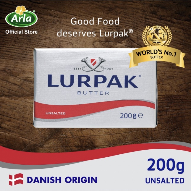 

LURPAK BUTTER UNSALTED BUTTER MENTEGA VEGETARIAN 200 GR