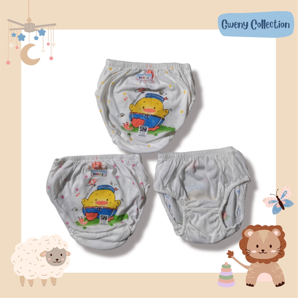 CELANA DALAM ANAK UNISEX COTTON MOTIF ANAK BEBEK LUCU