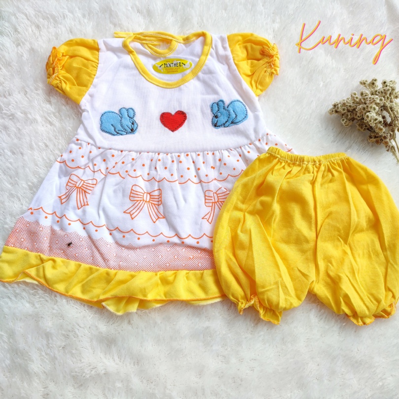 BAJU ANAK BAYI WANITA PEREMPUAN POLKADOT PANTHER HELLO KITTY