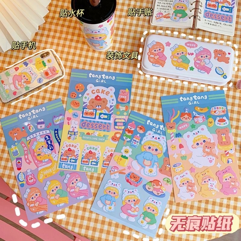 

Sticker Girl Stiker Dekorasi Korean Style Glitter Cute Lucu 035 Gwiyeo