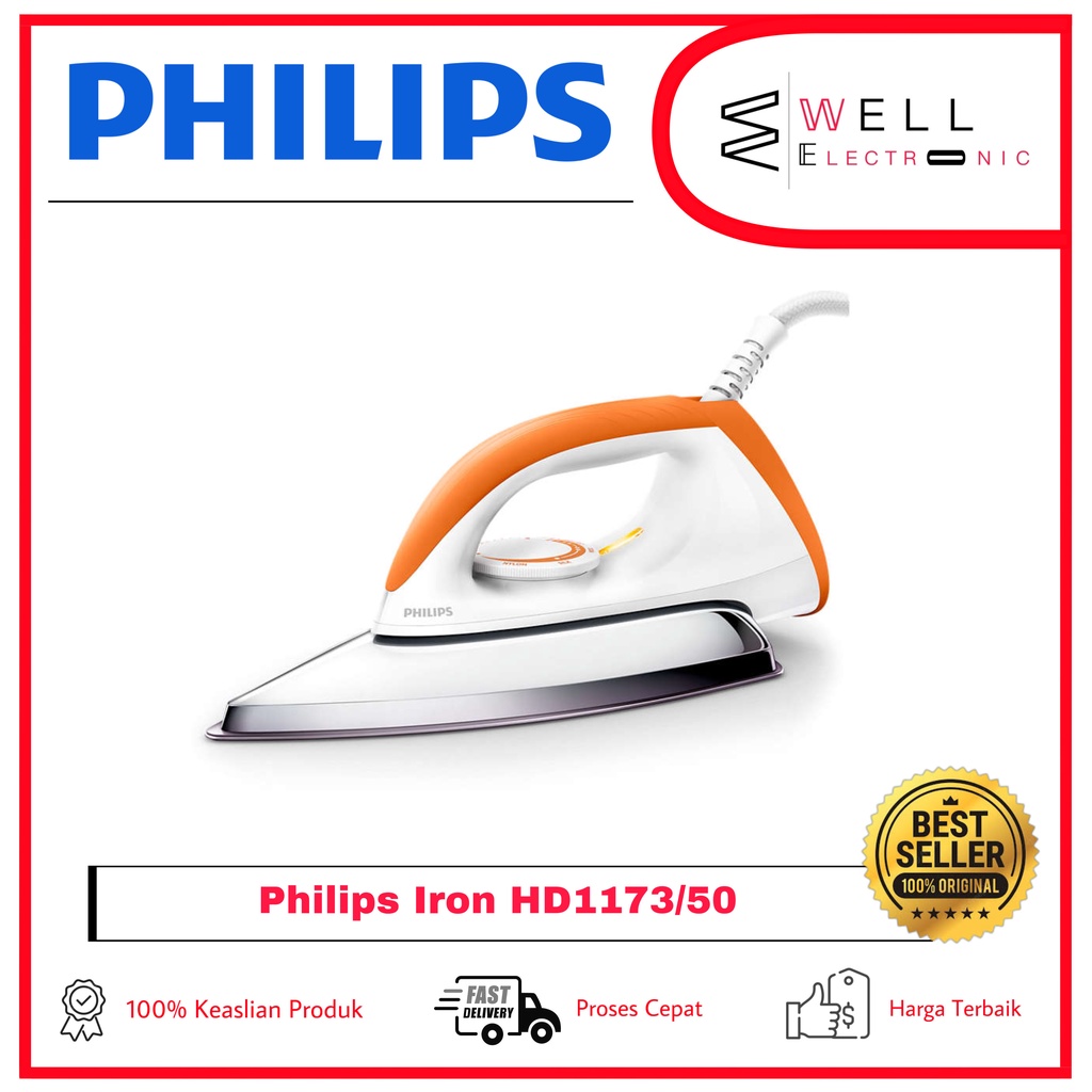 PHILIPS HD1173/40 HD1173/50 HD1173/70 HD1173/80 Setrika Dry Iron Tapak Keramik HD 1173