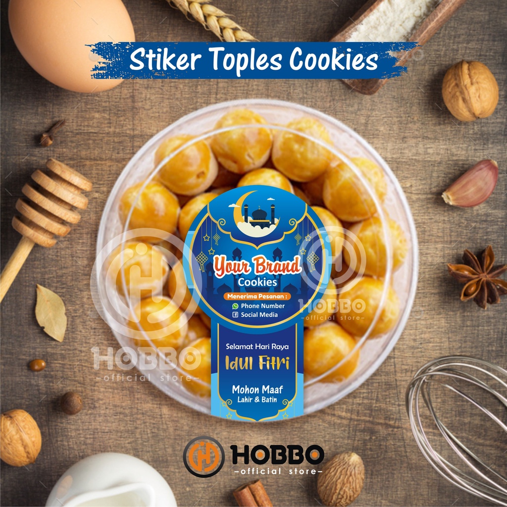 

Stiker Label Toples Kue Kering - Belt Cookies - stiker segel Lebaran Idul Fitri