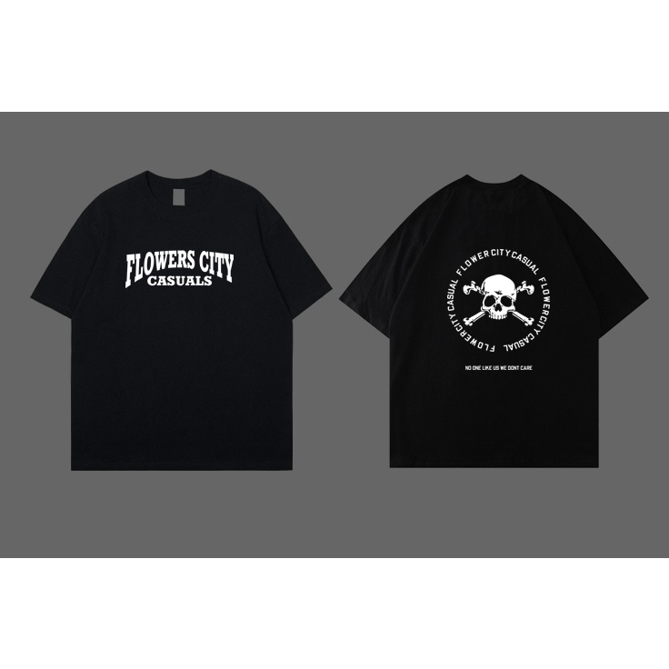 Tshirt Kaos Flower City Casual Hitam / Kaos Casual / Kaos Flower City M-XXL