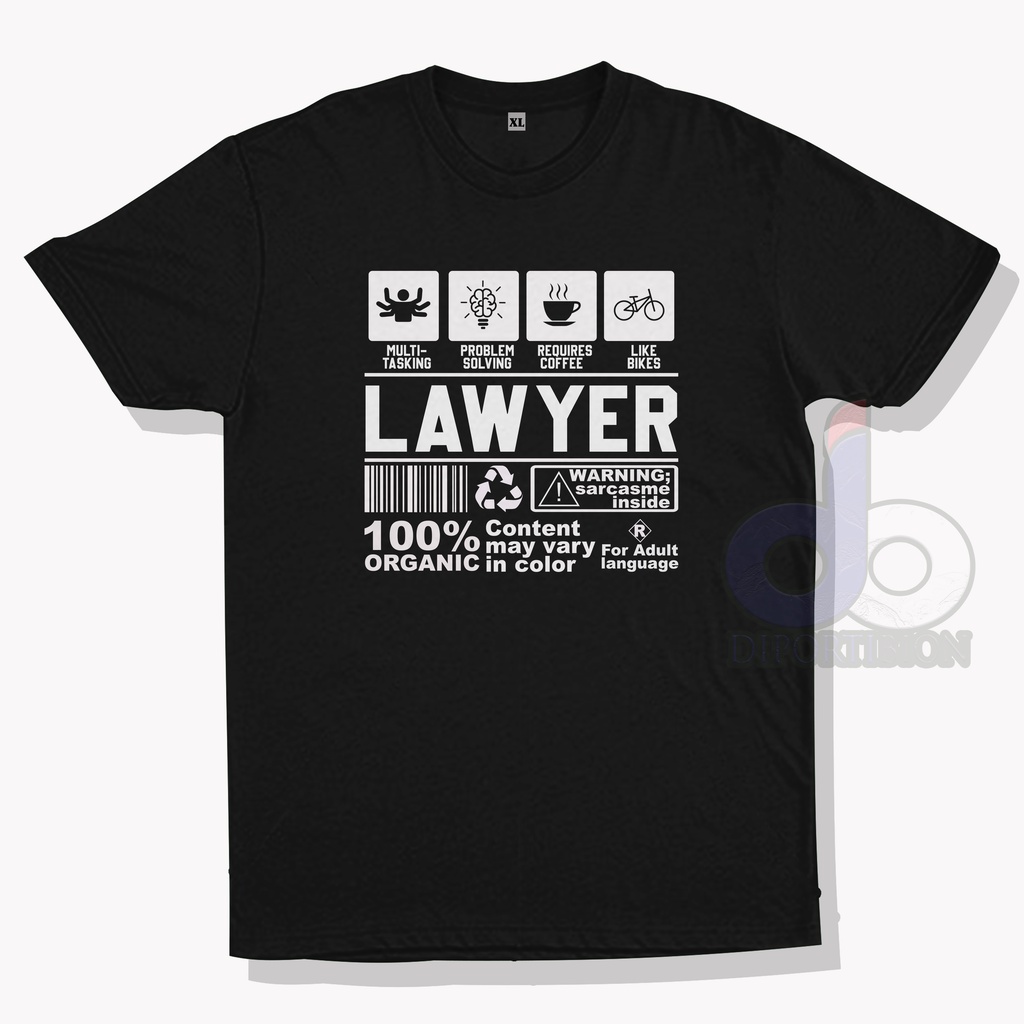 KAOS LAWYER LENGAN PENDEK / KAOS DISTRO LAWYER LENGAN PENDEK