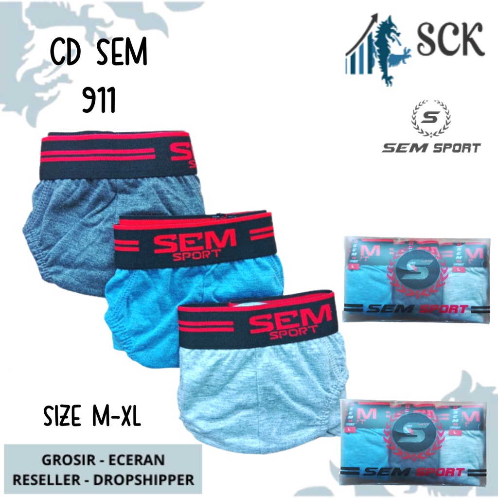 [ISI 3] CD Pria SEM SPORT MIKA 911 / Celana Dalam Pria / Cd Cowok Dewasa