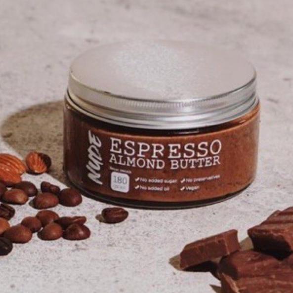 

➬ NUDE Espresso Almond Butter 180g - Healthy Spread/Keto/Diet/No Added Sugar/Gluten Free ֍